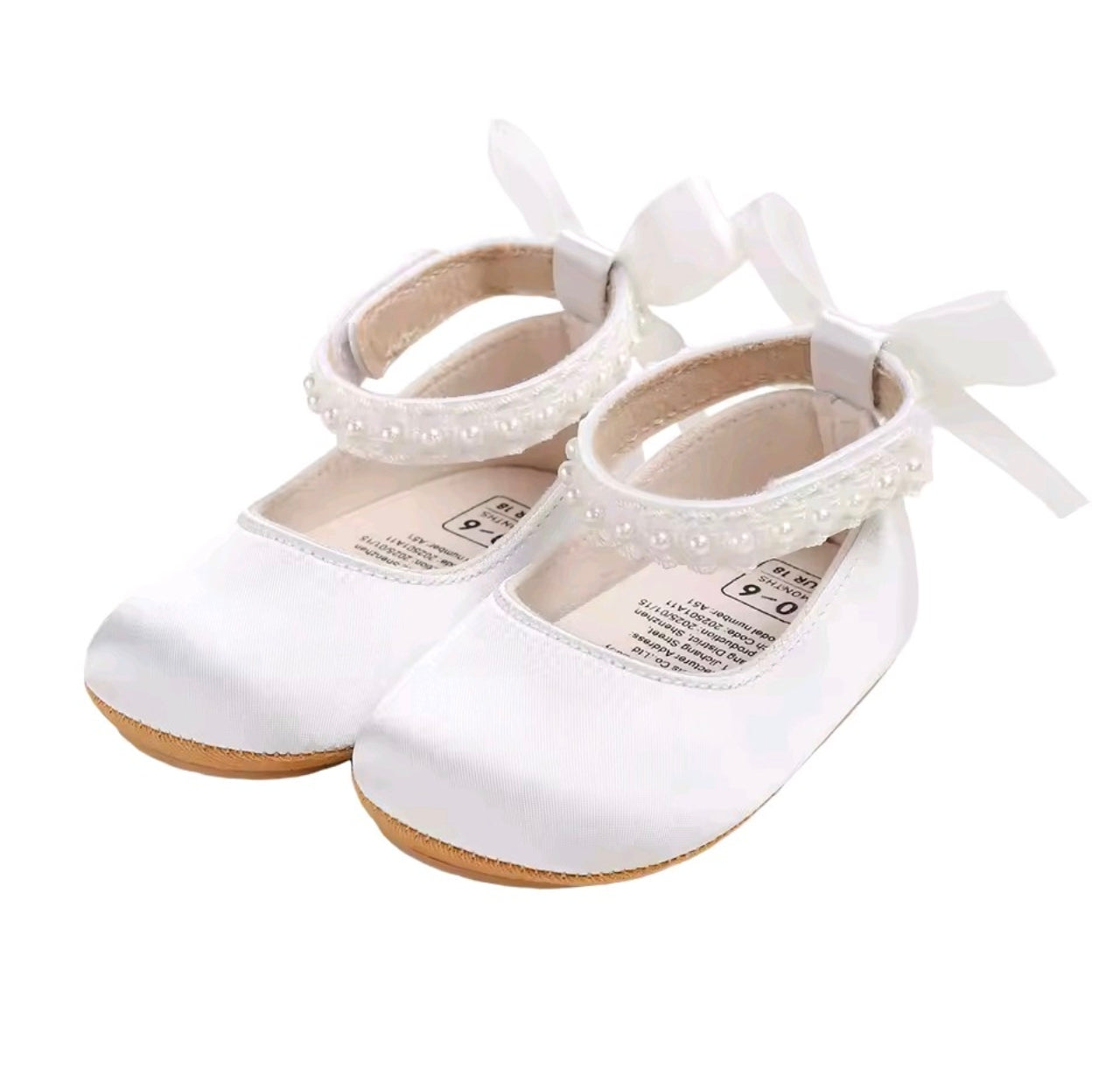 Zapatos bailarinas blanco perla