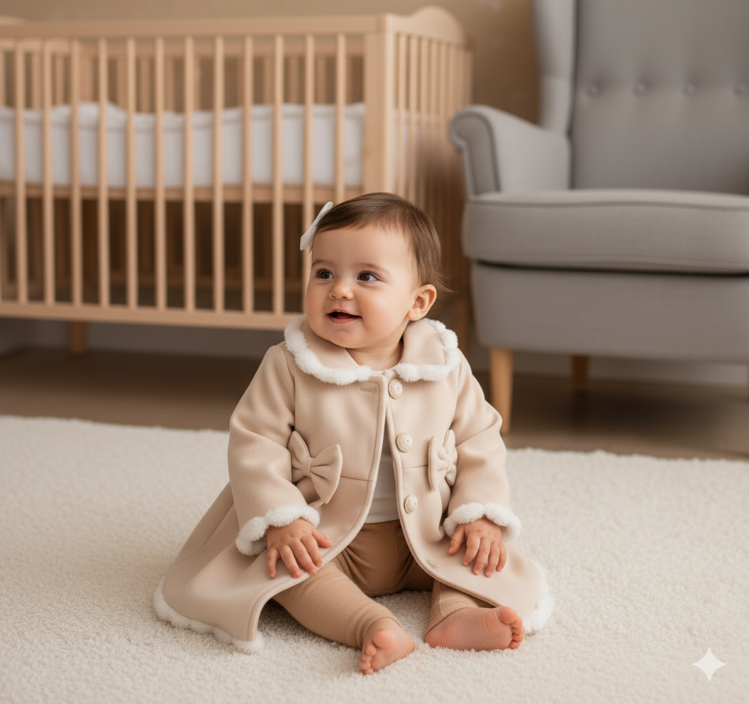 Abrigo de paño Beige