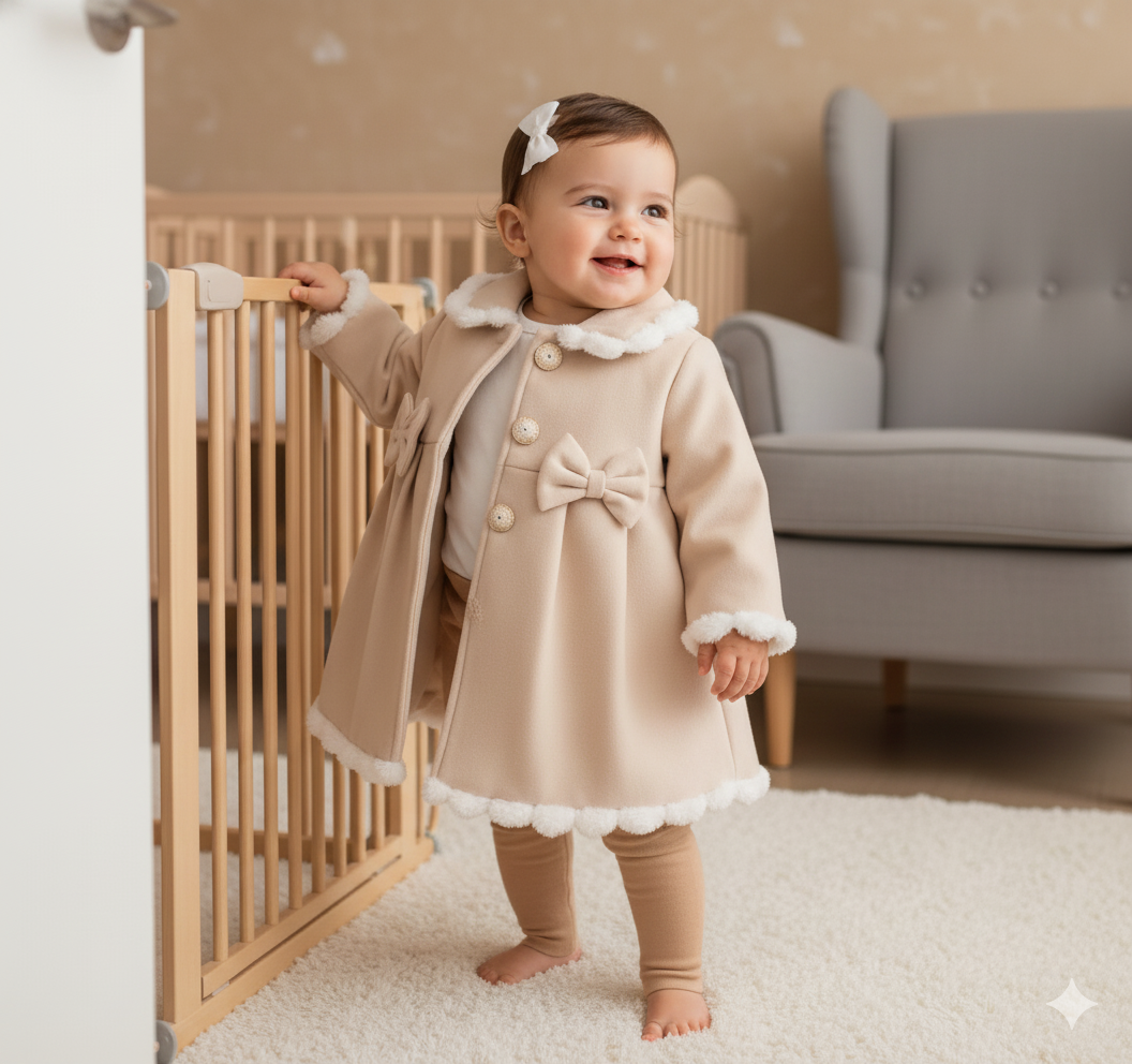 Abrigo de paño Beige