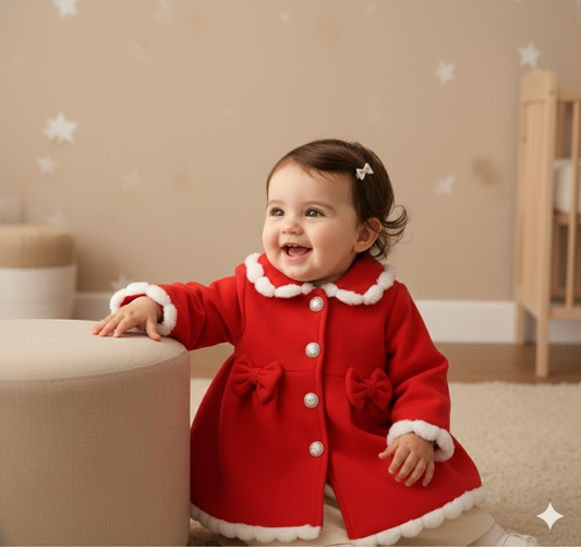 Abrigo de paño Rojo