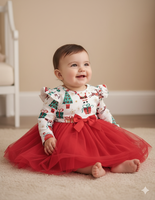 Vestido Navidad 6-9 meses CG057